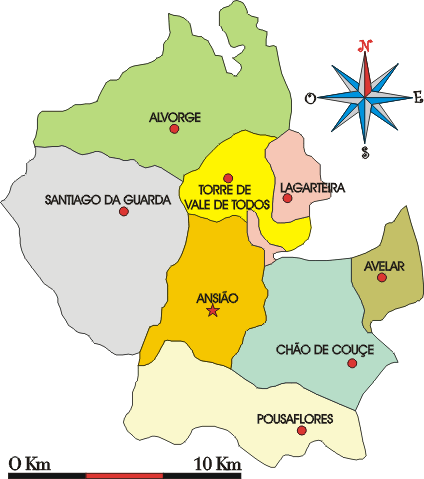 Mapa administrativo do municpio de Ansio