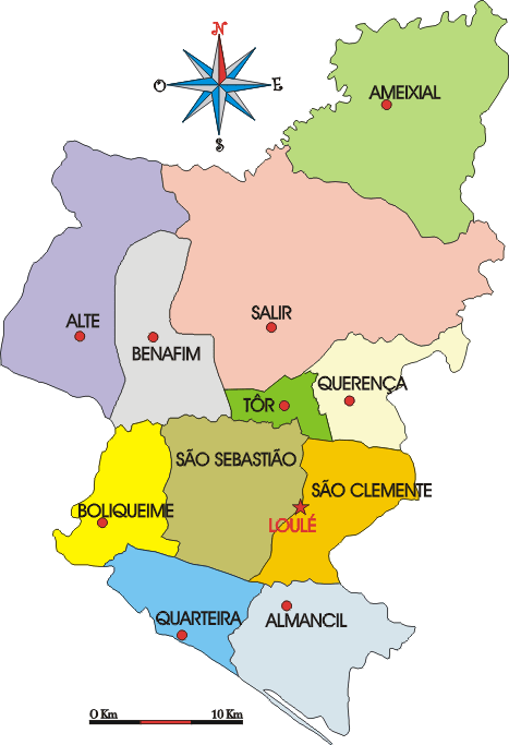 Mapa administrativo do municpio de Loul 