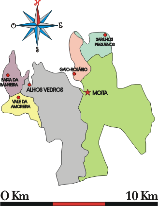 Mapa administrativo do municpio da Moita