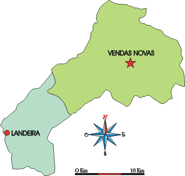 Mapa administrativo do municpio de Vendas Novas