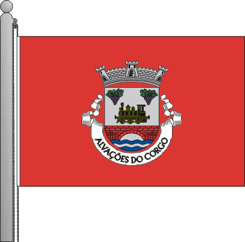 Bandeira da freguesia de Alvaes do Corgo