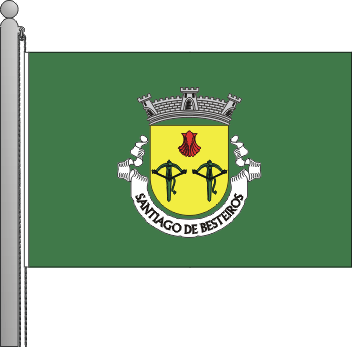Bandeira da freguesia de Santiago de Besteiros