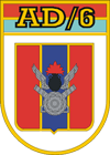 Coat of arms (crest) of the Divisional Artilley/6 - Marshal Gastão de Orleans e Bragança Divisional Artillery, Brazilian Army