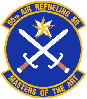 Coat of arms (crest) of the 55th Air Refueling Squadron, US Air Force