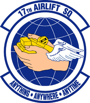Coat of arms (crest) of the 17th Airlift Squadron, US Air Force