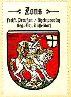 Wappen von Zons/Coat of arms (crest) of Zons