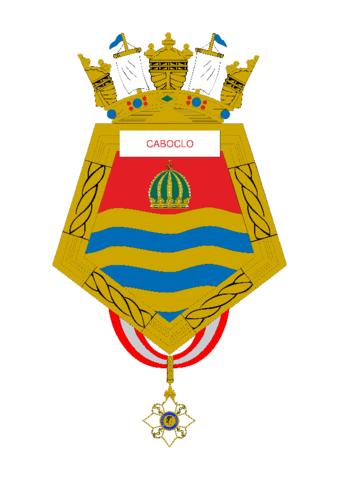 Coat of arms (crest) of the Corvette Caboclo, Brazilian Navy