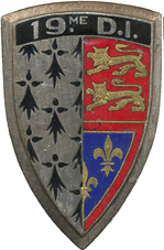 Coat of arms (crest) of the 19th Infantry Division, French Army