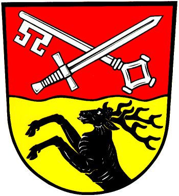 Wappen von Oberschwarzach (Unterfranken)/Arms (crest) of Oberschwarzach (Unterfranken)