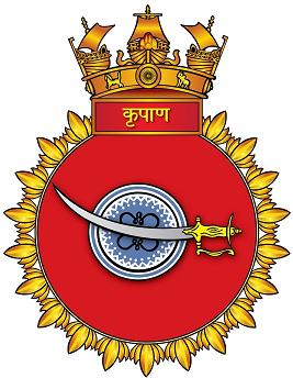 Coat of arms (crest) of the INS Kirpan, Indian Navy