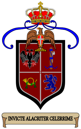 Coat of arms (crest) of 9th Bersaglieri Regiment (also 28th Bersaglieri Battalion Oslavia), Italian Army