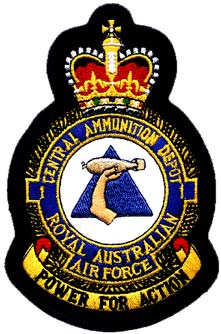 Coat of arms (crest) of the No 1 Central Ammunitions Depot, Royal Australian Air Force