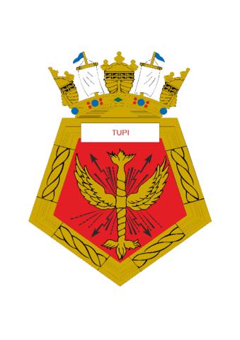 Coat of arms (crest) of the Submarine Tupi, Brazilian Navy