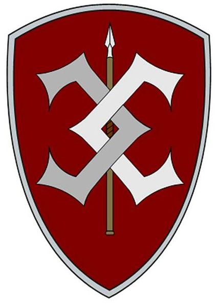 Coat of arms (crest) of the Combat Support Battalion, Latvian Army