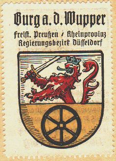 Wappen von Burg an der Wupper/Coat of arms (crest) of Burg an der Wupper