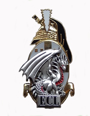 Coat of arms (crest) of the Headquarters and Logistics Squadron, 4th Dragoons Regiment, French Army