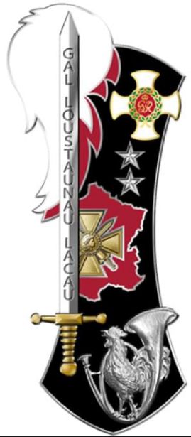 Coat of arms (crest) of the Promotion 2016-2019 Général Loustanau Lacau of the Special Military School Saint-Cyr Coëtquidan, French Army