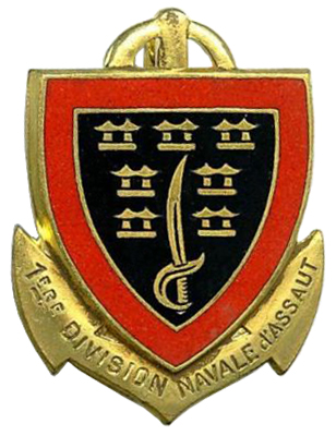 Coat of arms (crest) of the 1st Naval Assault Division, French Navy