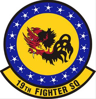 Coat of arms (crest) of the 19th Fighter Squadron, US Air Force