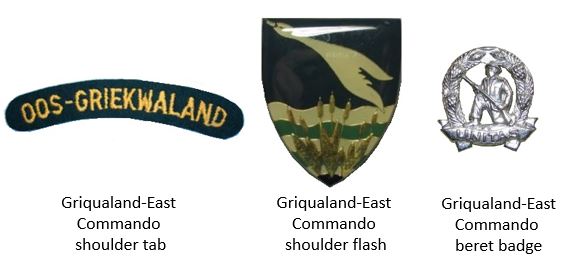 Coat of arms (crest) of the Griqualand East Commando, South African Army