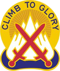 Arms of 10th Mountain Division Climb to Glory Division, US Army