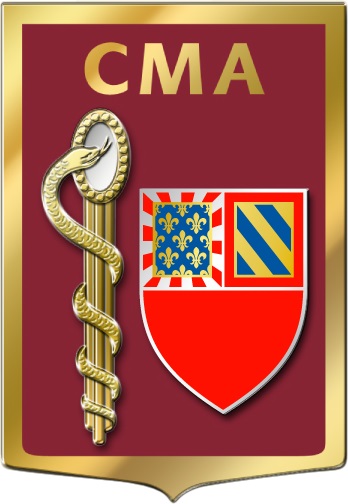 Coat of arms (crest) of the Armed Forces Military Medical Centre Dijon, France