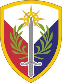 Coat of arms (crest) of 408th Support Brigade, US Army
