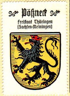 Wappen von Pössneck/Coat of arms (crest) of Pössneck