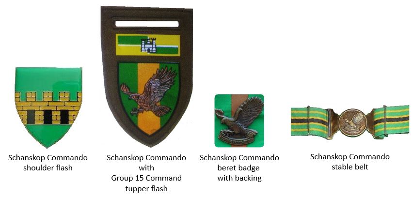Coat of arms (crest) of the Schanskop Commando, South African Army