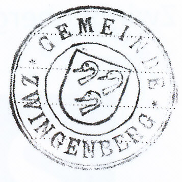 Wappen von Zwingenberg (Baden)/Coat of arms (crest) of Zwingenberg (Baden)