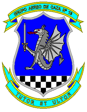 Coat of arms (crest) of the Fighter Air Group No 16, Air Force of Venezuela