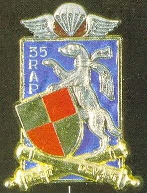 Coat of arms (crest) of the 35th Parachute Artillery Regiment, French Army