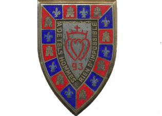 Coat of arms (crest) of the 93rd Infantry Regiment, French Army