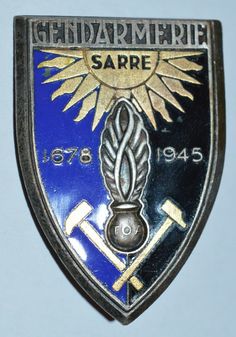 Coat of arms (crest) of the Independent Gendarmerie Company of Sarre (Saar), France
