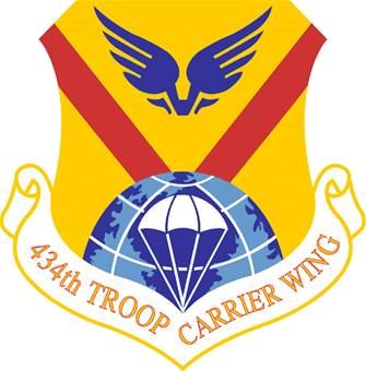 Coat of arms (crest) of the 434th Troop Carrier Wing, US Air Force