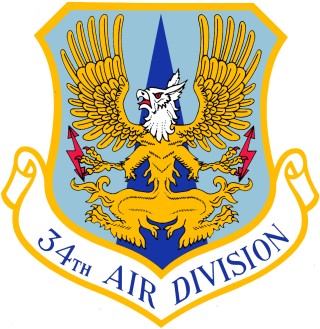 Coat of arms (crest) of the 34th Air Division, US Air Force