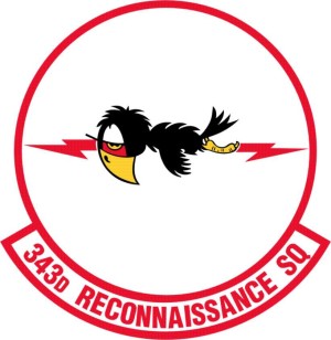 Coat of arms (crest) of the 343rd Reconnaissance Squadron, US Air Force