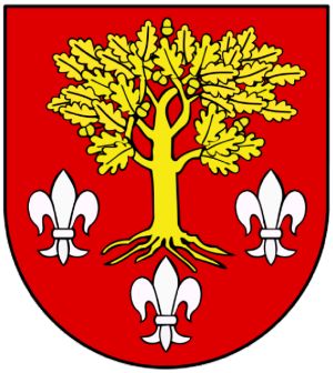 Arms of Poddębice (county)