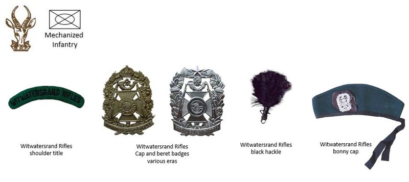 Coat of arms (crest) of the Witwatersrand Rifles, South African Army