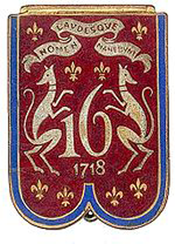 Coat of arms (crest) of the 16th Dragoons Regiment, French Army