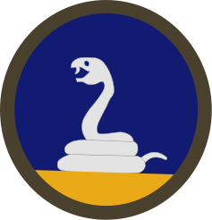 Coat of arms (crest) of the 59th Infantry Division Rattlesnake (Phantom Unit), US Army