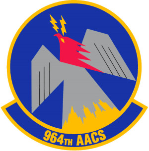 Coat of arms (crest) of the 964th Airborne Air Control Squadron, US Air Force