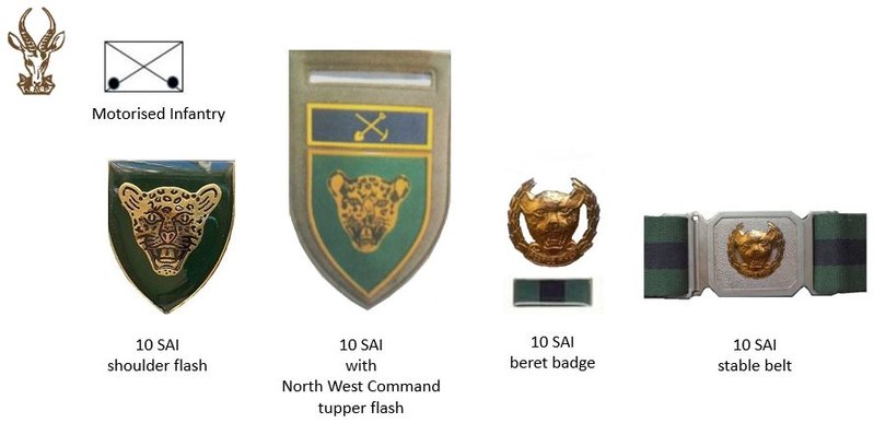 Coat of arms (crest) of the 10th South African Infantry Battalion, South African Army
