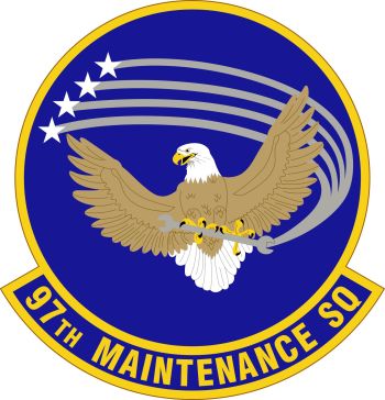 Coat of arms (crest) of the 97th Maintenance Squadron, US Air Force