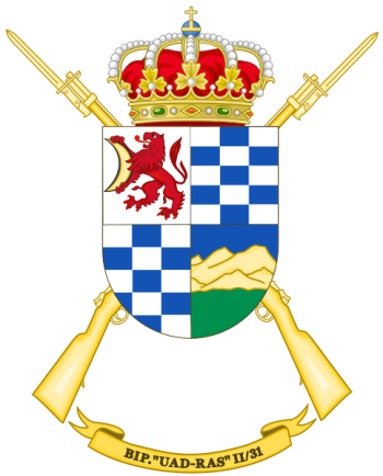 Coat of arms (crest) of the Protected Infantry Battalion Uad Ras II-31, Spanish Army