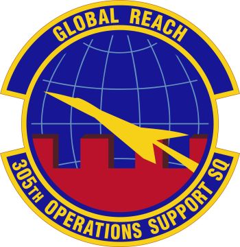 Coat of arms (crest) of the 305th Operations Support Squadron, US Air Force
