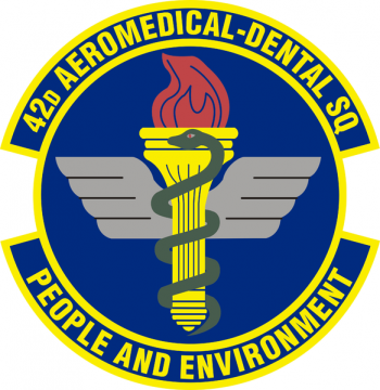 Coat of arms (crest) of the 42nd Aeromedical Dental Squadron, US Air Force