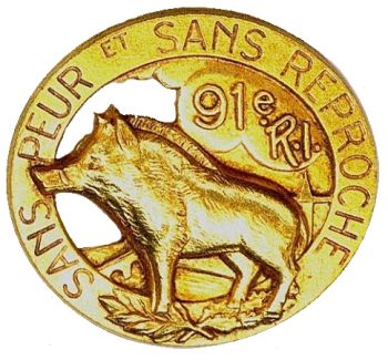 Blason de 91st Infantry Regiment, French Army/Arms (crest) of 91st Infantry Regiment, French Army