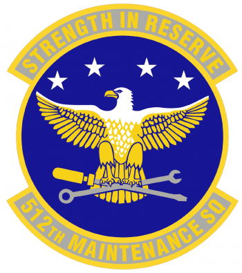 Coat of arms (crest) of the 512th Maintenance Squadron, US Air Force