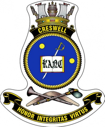 Coat of arms (crest) of the HMAS Creswell, Royal Australian Navy